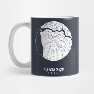 Vila Nova de Gaia, Portugal City Map - Full Moon Mug